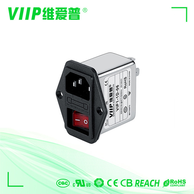 ซื้อ VIIP 250V IEC ตัวกรองสัญญาณรบกวน EMI Filter 6A Low Pass Surface Mount online manufacture