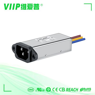 ซื้อ 3A 60Hz Ac Power Line IEC EMI ตัวกรองซ็อกเก็ตชายพร้อมสายไฟ 1500VDC online manufacture