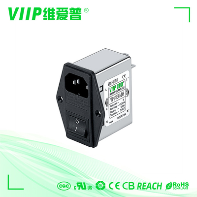 แผงยึดสายไฟ IEC EMI Filter AC 250V 10A