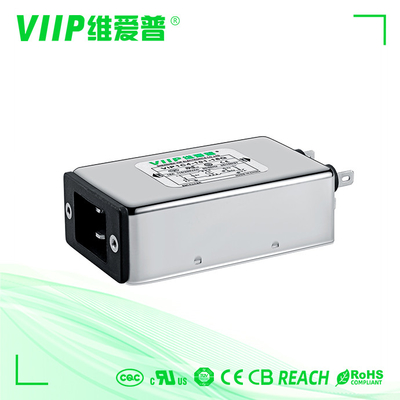 IEC Socket Emi Power Line Filter 3A เฟสเดียว CE TUV ROHS